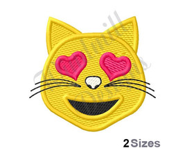 Kitty Love Emoji - Machine Embroidery Design - £2.80 GBP