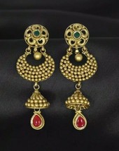 Vintage antique 22kt gold earrings jumki earrings handmade gold jewelry - £1,704.90 GBP