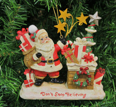 Kurt S. Adler Retro Santa Claus Next To Chimney w/ Gifts Christmas Tree Ornament - £12.86 GBP
