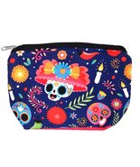 Mia Jewel Shop Sugar Skull Pattern Padded Cosmetic Case Makeup Pouch - D... - $24.40 CAD