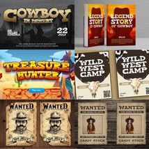 Cowboy Fonts 300+ Bundle Vintage Victorian Ornaments Instant Digital Dow... - €5,14 EUR