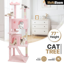77&quot; Big Cat Tree Condo Tower Large Kitten Playing House Center Activity For Rest - £130.19 GBP