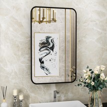 Black Metal Framed Recessed Wall Mounted Bathroom Medicine, Vanity Mirror. - £150.96 GBP