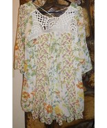 Free People Floral Bell Sleeve Dress Size X-Small  - £38.11 GBP