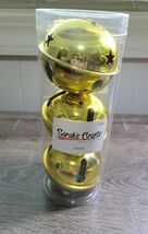 JUMBO 3&quot; Gold Shiney Bells. Top Loop ~ Star + Key-Hole Cut-outs Christma... - €13,49 EUR