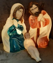 Vintage General Foam Empire Blow Mold 28&quot; Nativity Set Mary Joseph Jesus USA - £78.65 GBP