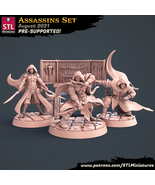 3D Printed STL Miniatures Assassins Set 28 - 32mm War Gaming D&amp;D - $178.33 MXN+