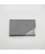 Amoley Business card cases PU Leather &amp; Stainless Steel Card Case for Me... - £8.47 GBP