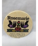 1997-98 Rosemarie Folklore Village Farm Festival Of Christmas Pinback 2&quot; - $39.59