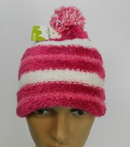 Jumping Beans girls Beanie with pom pom Pink and White Size S (4-7) NWT - £7.93 GBP