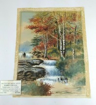 Original Harry E Duston 12x9 Watercolor Painting Signed 1882 Waterfall in Woods - $395.99