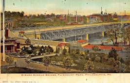Philadelphia Pa~Girard Avenue BRIDGE-FAIRMOUNT PARK-GLITTER~1900s Postcard - £6.42 GBP
