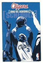 2002 LA Clippers Pocket Schedule - $94.29 MXN