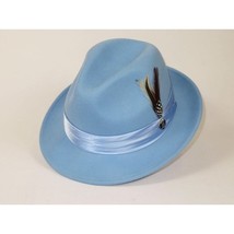 Bruno Capelo Hat Australian Wool Crushable Fedora Giovani UN120 Light Blue image 6