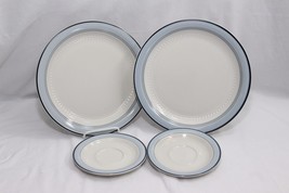 Crowning Fashion Haviland Mountain Sky Dinner Plates and Saucers Lot of 4 - £23.03 GBP