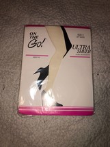 New On The Go Ultra Sheer Pantyhose Vintage Off White Sz 3 - £5.44 GBP