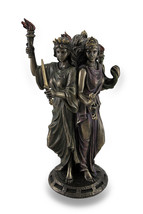 Bronze Finish Triple Form Hecate Greek Goddess of Magic Statue - £70.60 GBP