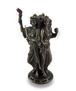 Bronze Finish Triple Form Hecate Greek Goddess of Magic Statue - £71.21 GBP