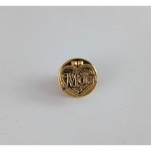 Vintage Mom Gold Tone Heart Lapel Hat Pin - £6.57 GBP