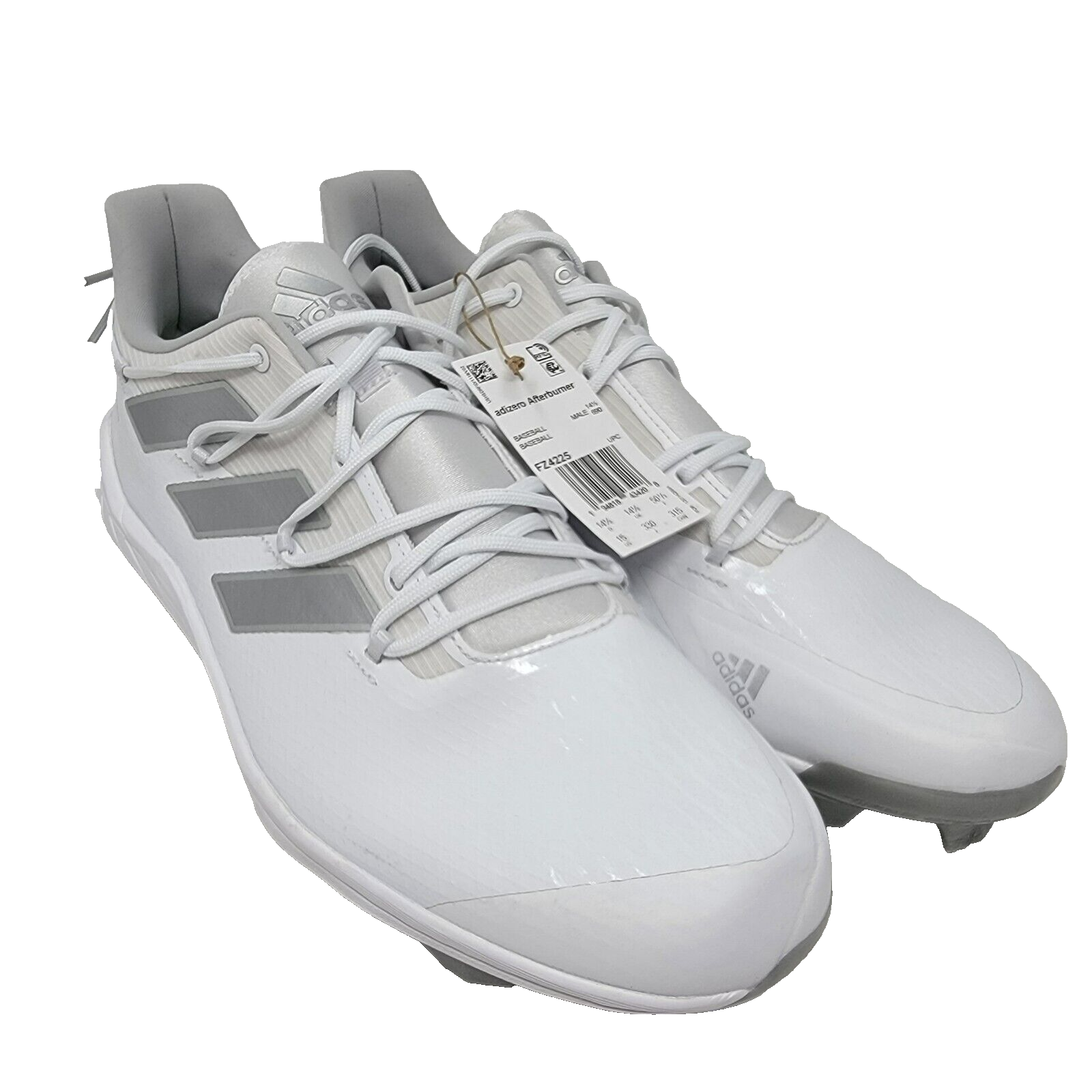 Primary image for Adidas Adizero Afterburner 8 Pro White Gray Baseball Cleats FZ4225 Mens Sz 15