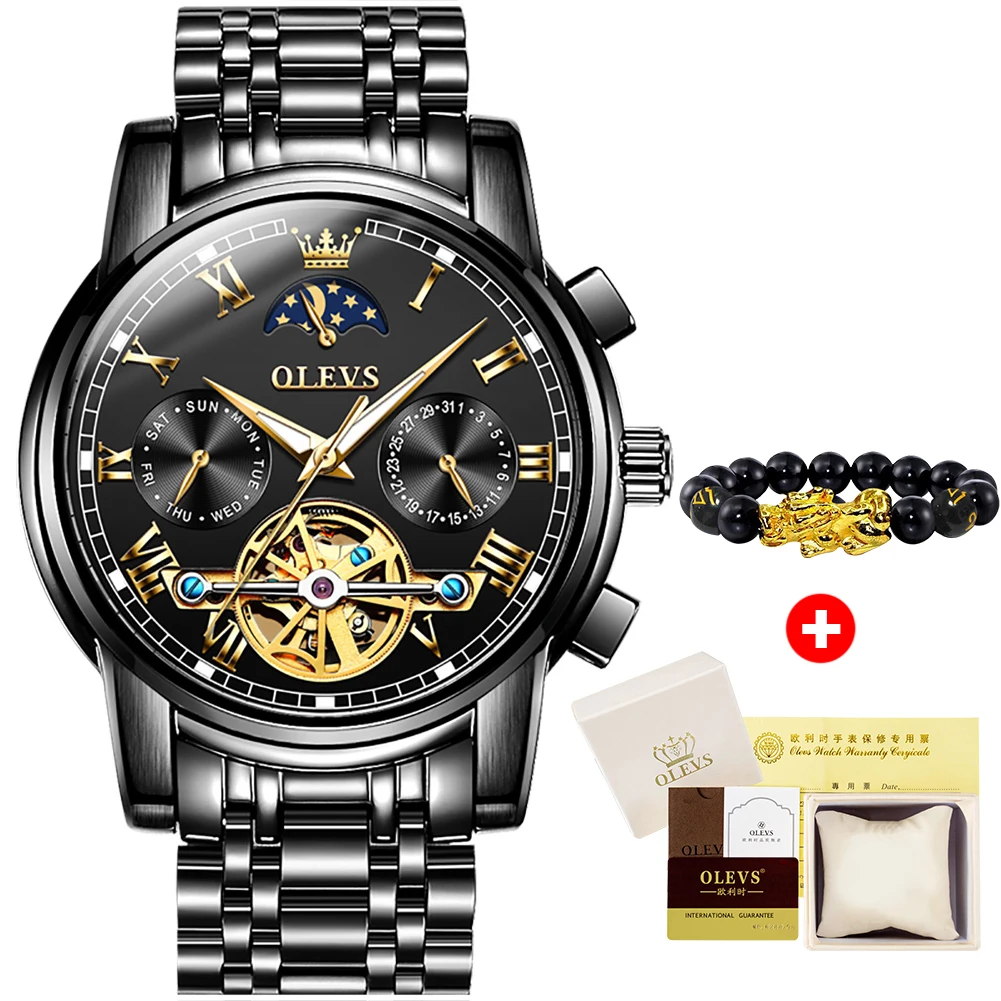 Echanical watches waterproof stainless steel wristwatch chronograph luxury reloj hombre thumb200