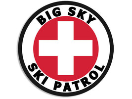 4&quot; Big Sky Montana Ski Patrol Helmet Car Bumper Decal Sticker Made In Usa - £13.32 GBP