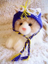 Minnesota VIKINGS Handmade Football Cat Hat - £11.80 GBP