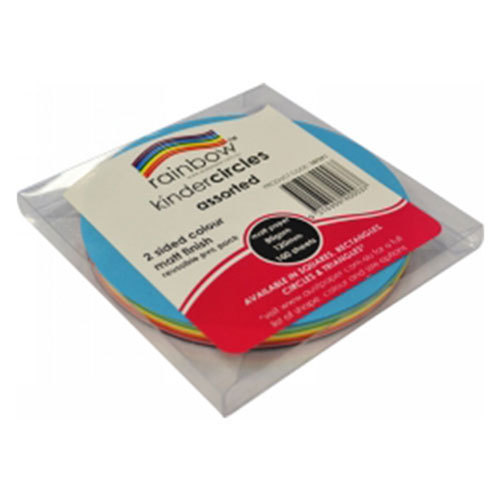 Rainbow 2-Sided Matte Color Circles 100pcs - 120mm - $35.74