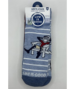 LIFE IS GOOD~Shoe Size 6-12.5~Men&#39;s 6 Pair Multi-Color Low Cut Socks - £9.37 GBP