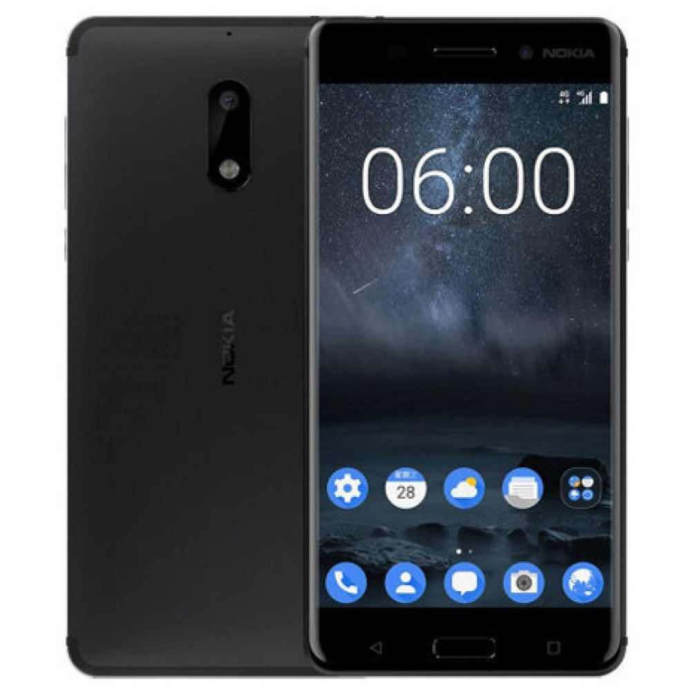 Primary image for Nokia 6 ta-1000 3gb 32gb octa-core 16mp dual sim 5.5 android smartphone black