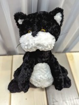 Russ Berrie Scratch the Cat Plush Stuff Animal Black Tuxedo Kitty 10&quot; - £11.73 GBP