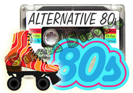 Funk 80's Cool Retro Roller Skates Cassette Tape 1980's Vinyl Sticker Decal - $5.89