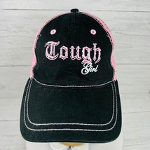 Tough Girl Baseball Hat Cap Pink Black Caterpillar Cat Heavy Equipment Adjustabl - £27.72 GBP