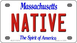 Native Massachusetts Novelty Mini Metal License Plate Tag - $284.59 MXN