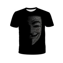 V for Vendetta   Men&#39;s Graphic Print T-Shirt Crew Neck - Short Sleeve - Fashion  - £15.81 GBP