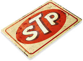 STP Motor Oil Logo Gas Station Garage Retro Vintage Wall Decor Metal Tin... - £14.17 GBP