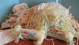  5 lbs of Vintage 6 mm Macrame Cord Craft Rope Yarn Crochet Projects CREAM/WHITE - £32.37 GBP