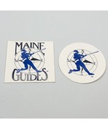Vintage Maine Guides Pair of White Baseball Stickers International Leagu... - $27.15 CAD