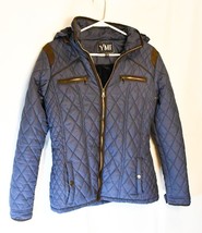 WMNS Jacket YMI- L- Quilted puffer- Faux Fur-Detachable hood- Blue w/pockets - £17.56 GBP