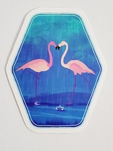 Two Flamingos Standing with Boat Sticker Decal Embellishment Beautiful Artistic - £1.83 GBP