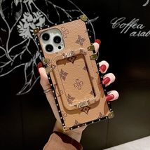 for iPhone 13 Pro Max (Color: Light Brown) Leather Stand Hard Back Hard ... - $1,069.94 MXN