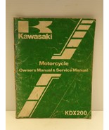 Kawasaki KDX200 Motorcycle Owner&#39;s Manual &amp; Service Manual  - $35.98