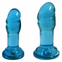 Curve Novelties Lollicock Slim Stick Duo Suction Cup Dildos, Blue - $19.01