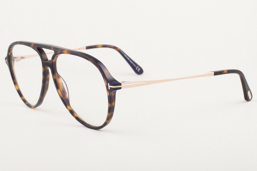 Tom Ford 5586-B 052 Havana Blue Block Eyeglasses TF5586 052 56mm