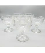 Vintage Princess House Dessert Goblets Footed Set 6 Fantasia Crystal Emb... - $36.00