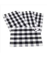 Kinara Madison Buffalo Check Black and White Place Mats Set 4 Aprox 13x1... - €10,97 EUR