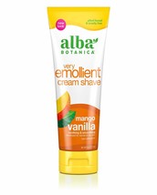Alba Botanica Very Emollient Cream Shave, Mango Vanilla, 8 Oz - £12.86 GBP