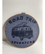 Hoop Wall Art Volkswagen Pop up van Road Trip Adventure Hand Crafted Up-... - £15.15 GBP