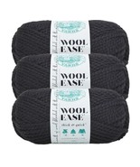 Three Pack Black Wool Ease Yarn Lion Brand Soft Bulky Knitting Crochetin... - $38.01 CAD