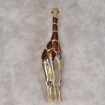 Giraffe Brooch Pin Enamel  2-1/4&quot; Tall - $10.77